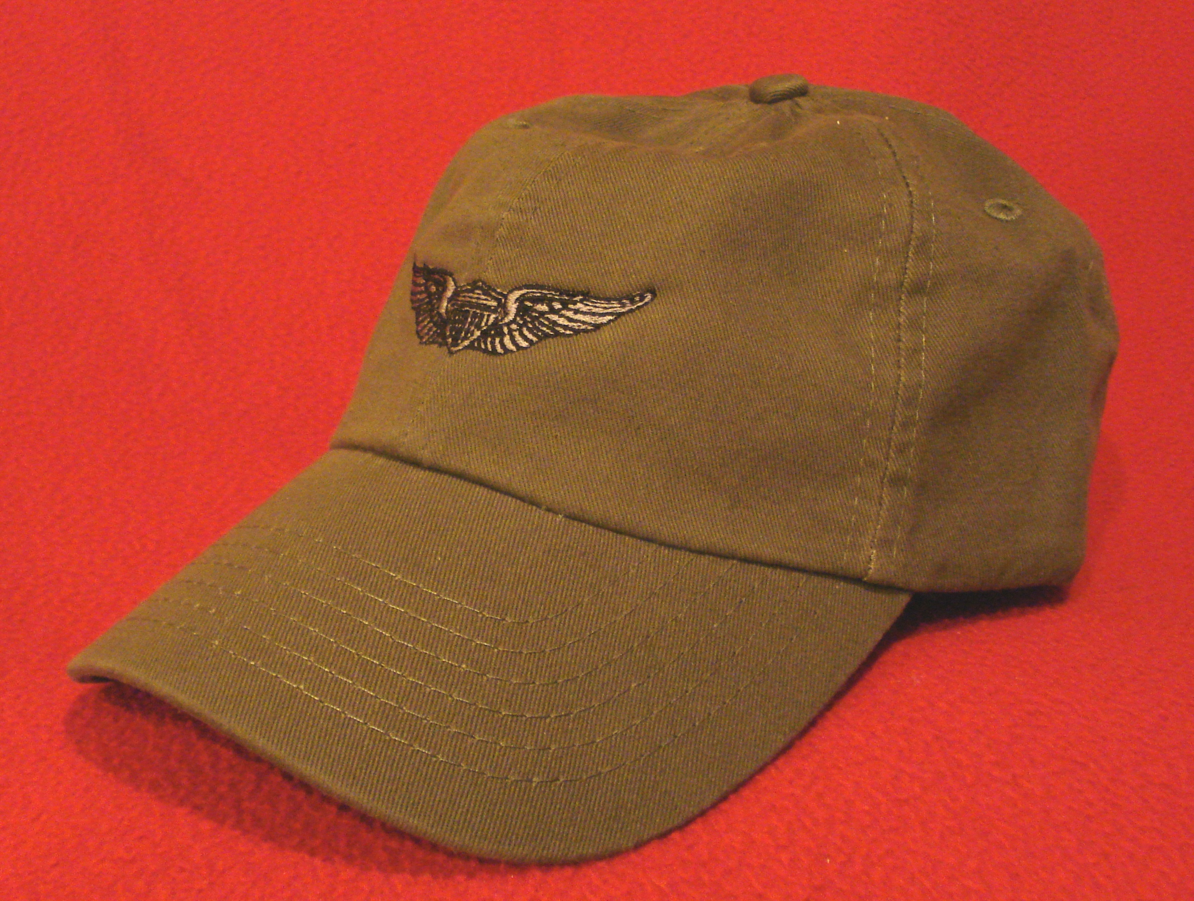 low-profile embroidered hat ARMY AIRCREW Basic Aircrew Wings Ball Cap OD green 